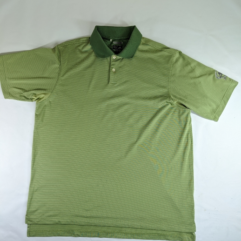 Adidas Climacool Bud‎ Light Lime Polo Striped Shirt